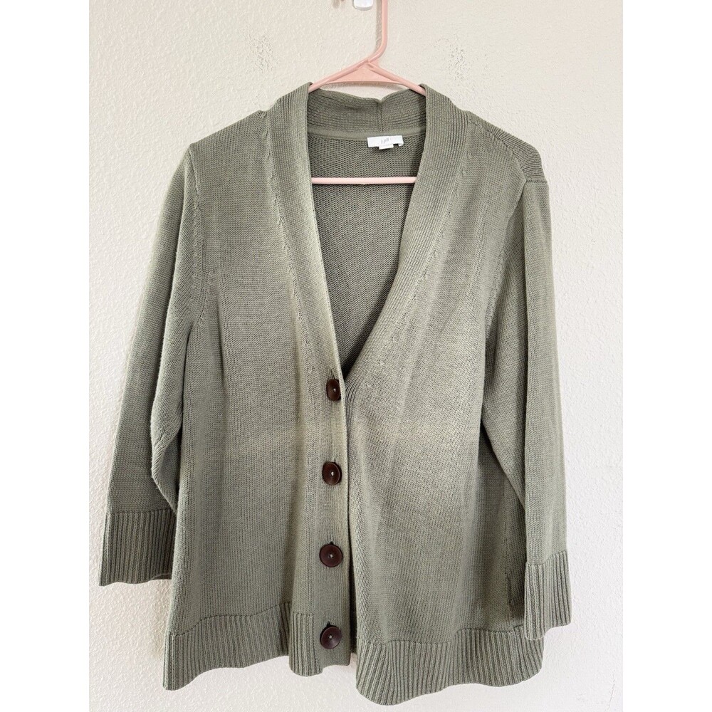 J Jill Knit Cardigan With Buttons Size Large Cottagecore Academia Granola